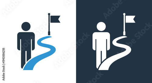 Gender equality icons set vector blue white - Line and glyph solid icon and logo templete - Blue icon set - Minimalist, flat icon