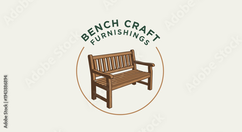 Brown wooden garden bench furniture piece.