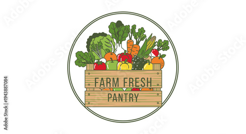 Farm Fresh Pantry Logo Design.