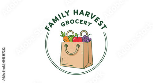 Grocery shopping bag with fresh produce.