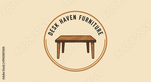 Brown wooden furniture desk table.