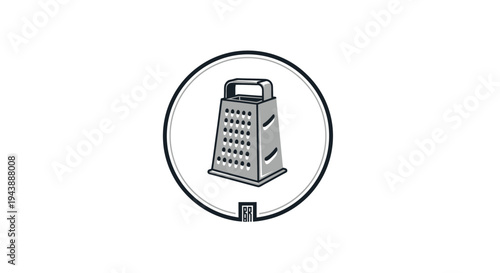Grater kitchen utensil for food preparation.