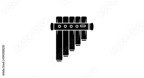 Pan flute musical instrument closeup 2.