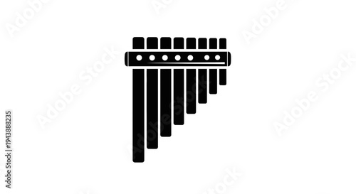 Pan flute musical instrument closeup 1.