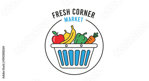 Shopping basket full of fresh produce.