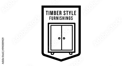 Timber style cabinet with doors.