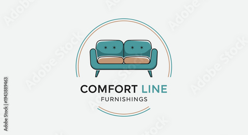 Teal colored couch with cushions.