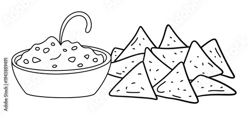 Samosas with Chutney Vector Illustration