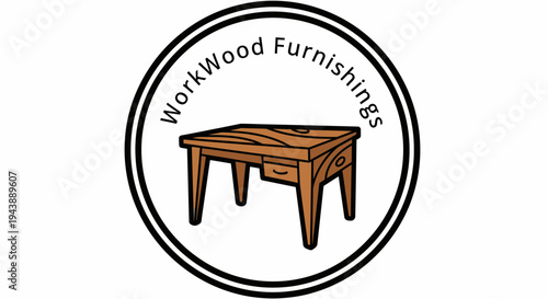 Wooden furniture piece with drawers.