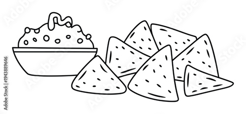 Samosas with Chutney Vector Illustration