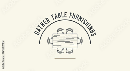 Gather Table Furnishings Brand Logo Design.