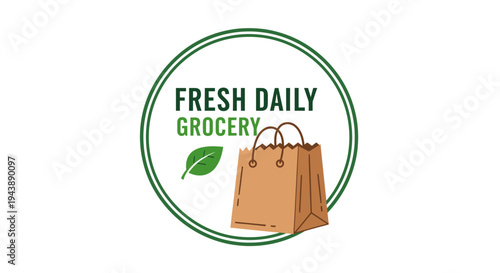 Brown paper grocery shopping bag 3.