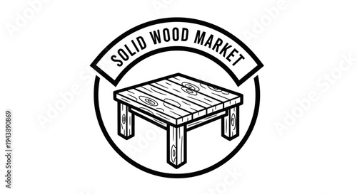 Solid wood table furniture design.