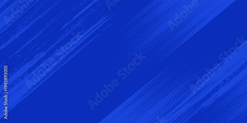 blue color pattern gradient grunge texture background. Dots pop art comics sport style  modern vector