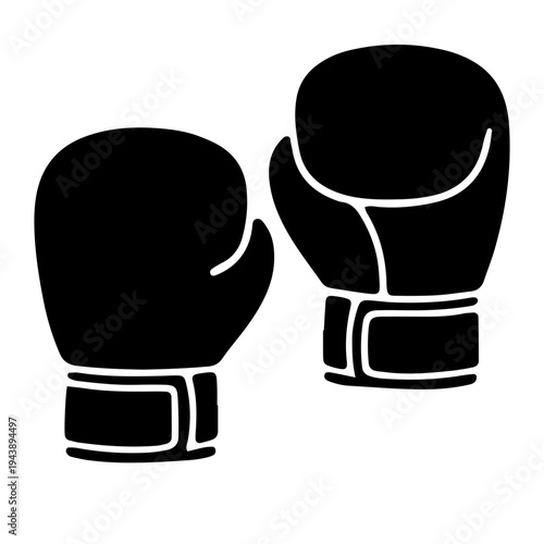 Black Boxing Gloves Icon