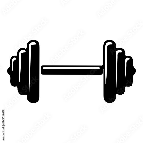 Dumbbell Icon Silhouette