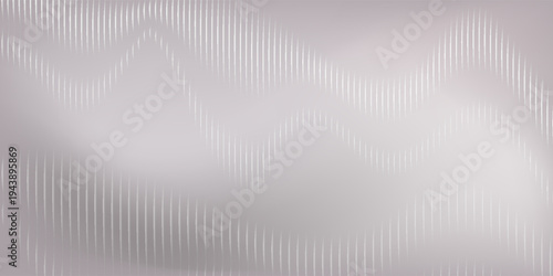 Texture of transparent corrugated glass in gray colors. Translucent volumetric striped plastic background