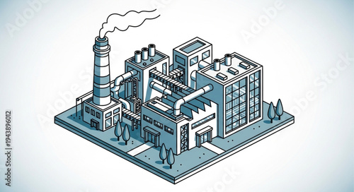 Industrial Factory Complex Structure.