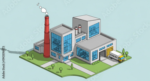Industrial Factory Building Structure.