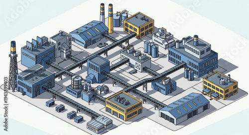Industrial Factory Complex Infrastructure.