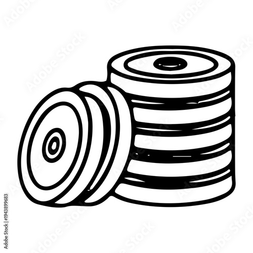 Stack of Weight Plates Icon