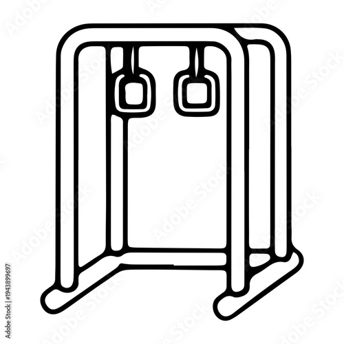 Gym Rings Icon Outline