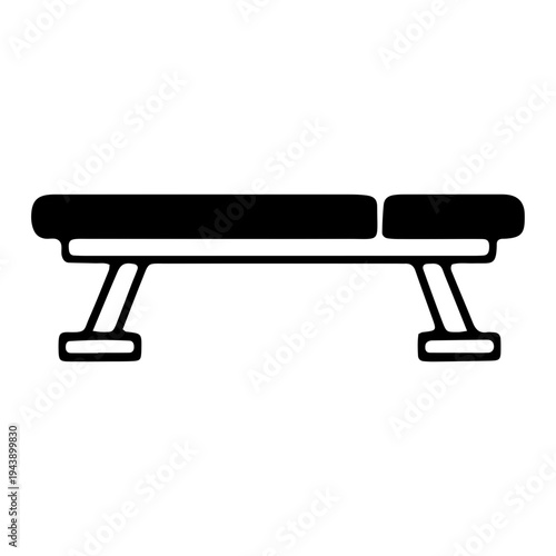Flat Weight Bench Icon