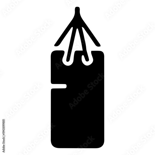 Punching Bag Icon Silhouette