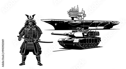 Samurai Warrior, Tank, and Aircraft Carrier: Past, Present, and Future Military Power