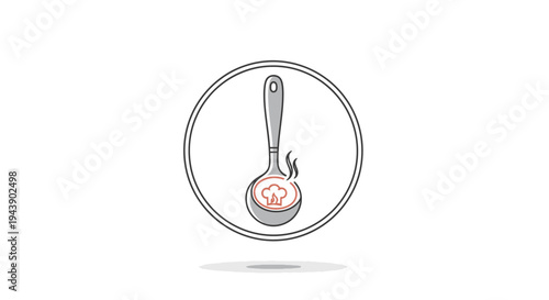 Frying pan with pink heart.