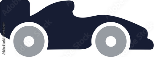 Minimalist Silhouette Formula Racing Car Simple Design Automobile Graphic