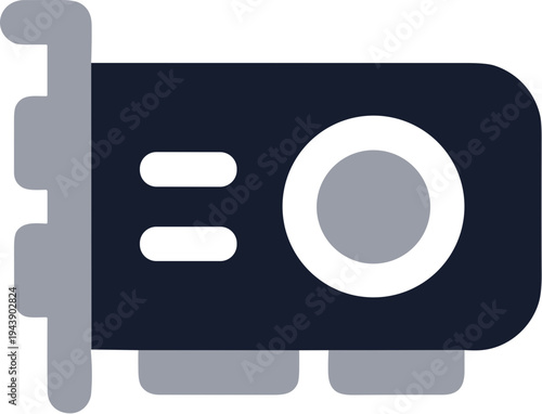 Flat Graphic Card Computer Detail Component Technology Hardware Electronic Icon