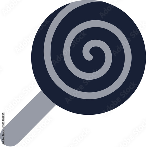 Simple Flat Swirl Lollipop Sweet Treat Candy Food Delicious Illustration