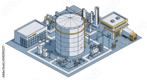 Industrial Factory Facility Structure.