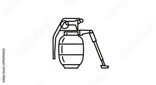 Hand Grenade Icon Vector Illustration