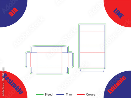 Diagram of Bleed Trim and Crease Lines for Business Card and Flyer