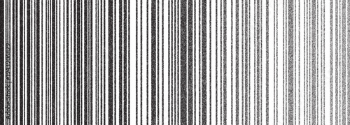 Barcode strips in black and white create an abstract linear vector background with thin and thick lines. This design is ideal for modern geometric backgrounds and barcode strip-based projects.