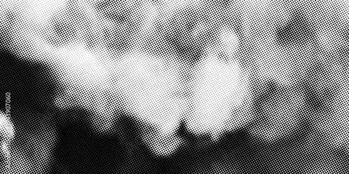 Black-white gradient halftone dots background. Pop art in vector illustration for your creative design