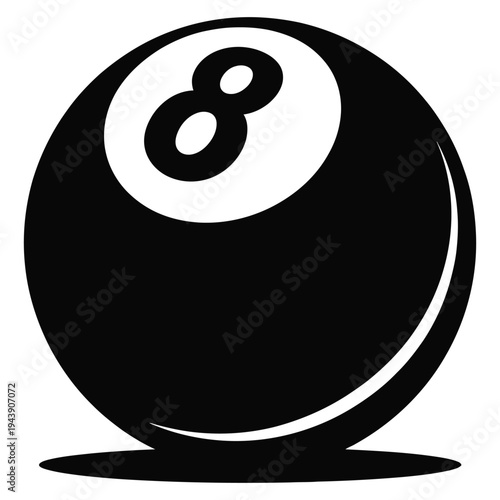 black billiard ball