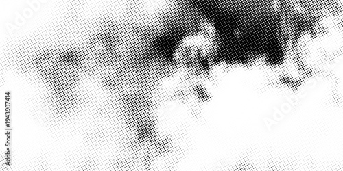 Black-white gradient halftone dots background. Pop art in vector illustration for your creative design