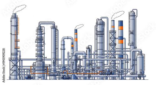 Industrial Factory Plant Machinery.