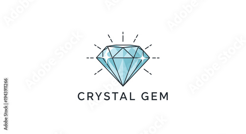 Crystal Gem Diamond Logo Design.