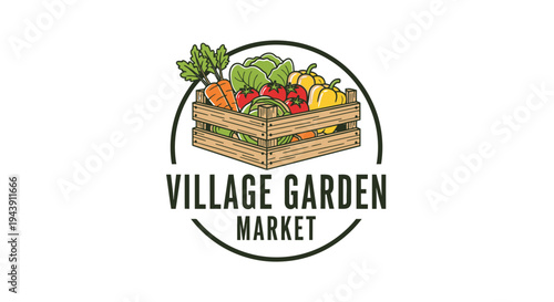 Vegetable crate with fresh produce.