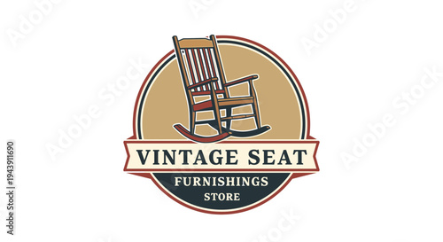 Vintage wooden rocking chair furniture.