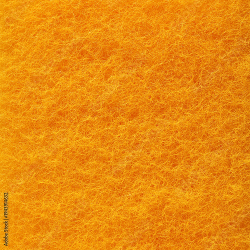 Orange sponge texture macro closeup