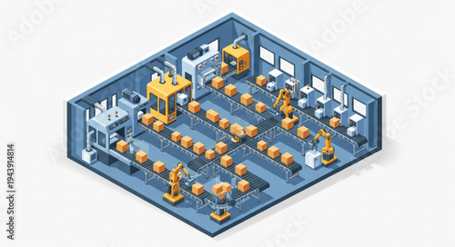 Industrial Factory Production Line.
