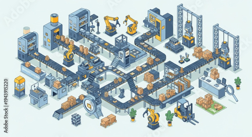 Industrial Factory Production Line.