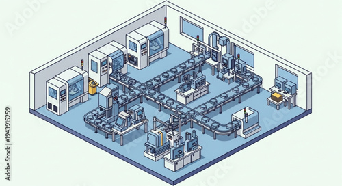 Industrial Factory Production Line.