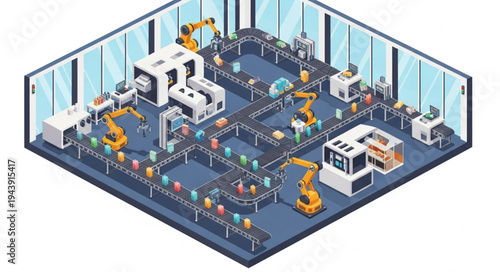 Industrial Factory Production Line.