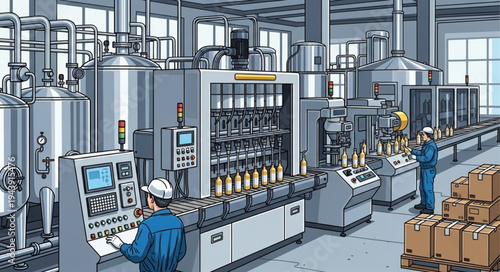 Industrial Factory Production Line.